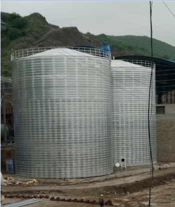 坡心镇粮食钢板仓的安装全过程不用热焊接